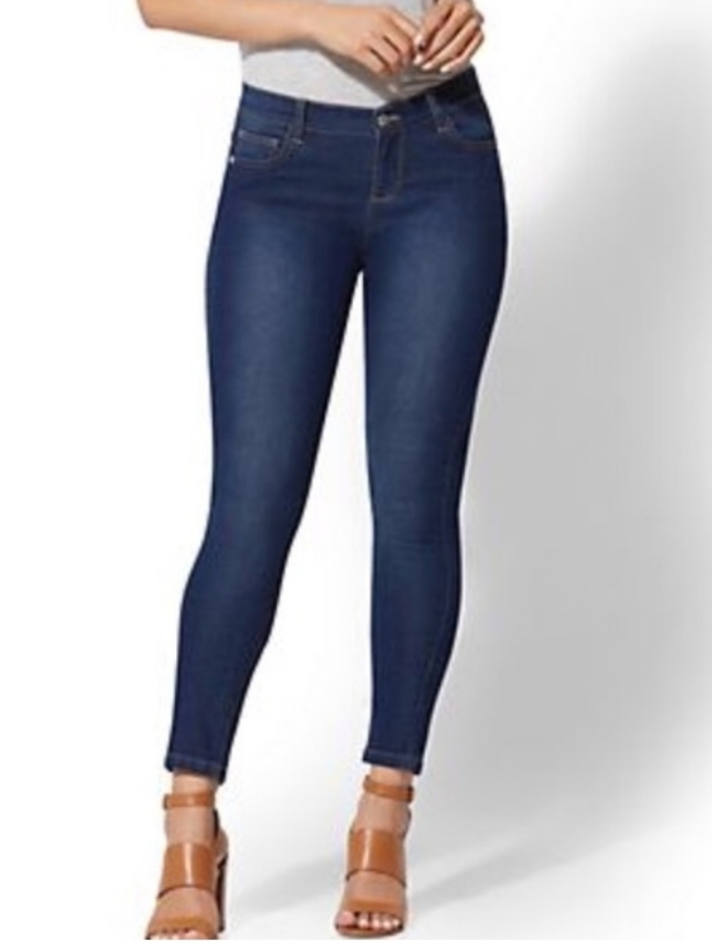 NWT New York & Company Soho Jean Skinny Jeggings, Dark Rinse, 12